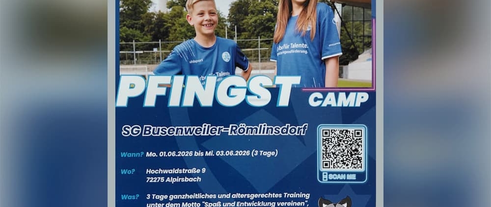 Pfingstcamp 2026 (SG Busenweiler-Römlinsdorf) mit der Fußballschule Stuttgarter Kickers